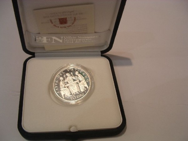 (afbeelding voor) 10 Euromunt Vaticaan 2005 Proof in cassette